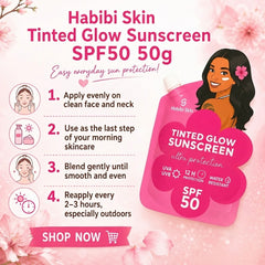 Habibi Skin Tinted Glow Sunscreen SPF50 – 50g