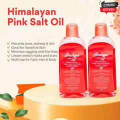 Bonita Himalayan Pink Salt Face & Body Oil with SPF 30 – Multi-Use Nourishing Oil (100ml) Combo