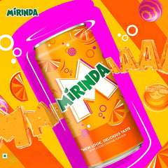 Mirinda Orange Carbonated Soft Drink – 330ml Can