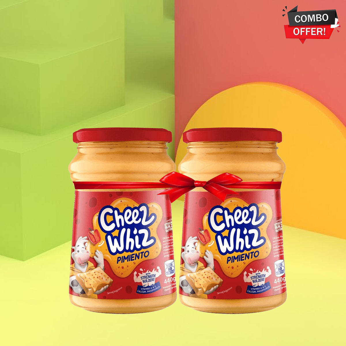Kraft Cheez Whiz Pimiento – 440g Combo