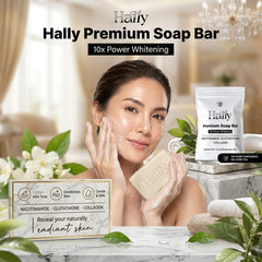 Hally Premium Soap Bar with Nicotinamide, Glutathione & Collagen – 100g