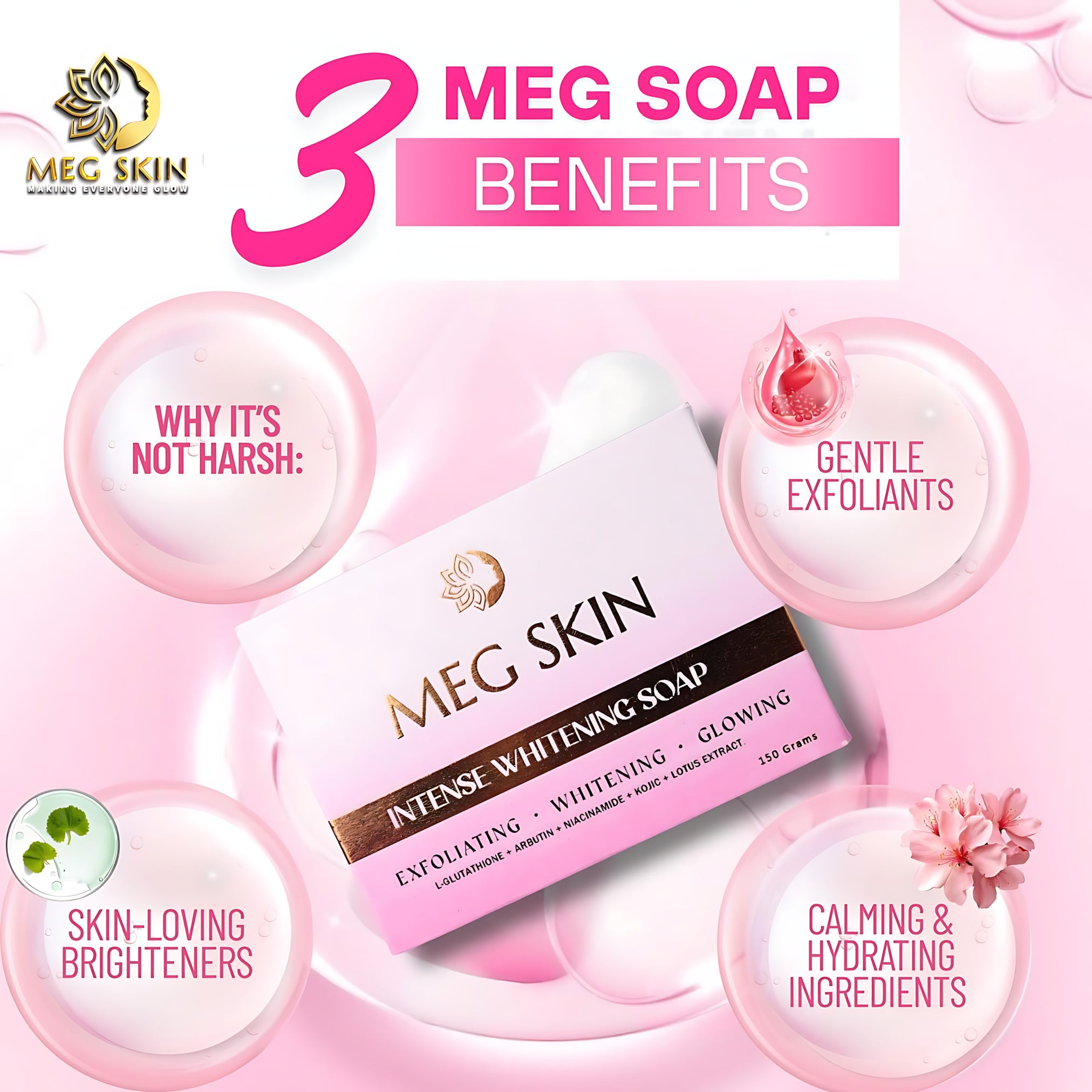 MEG SKIN Intense Whitening Soap – 150g