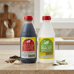 Silver Swan Soy Sauce + Sukang Puti Vinegar – 385ml (Combo)