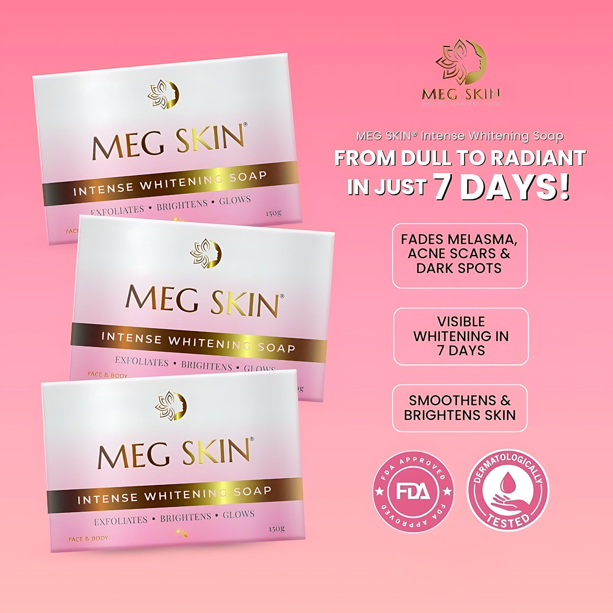 MEG SKIN Intense Whitening Soap – 150g