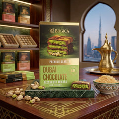 Belgica Premium Dubai Chocolate – Pistachio Kunafa Filling (50g)
