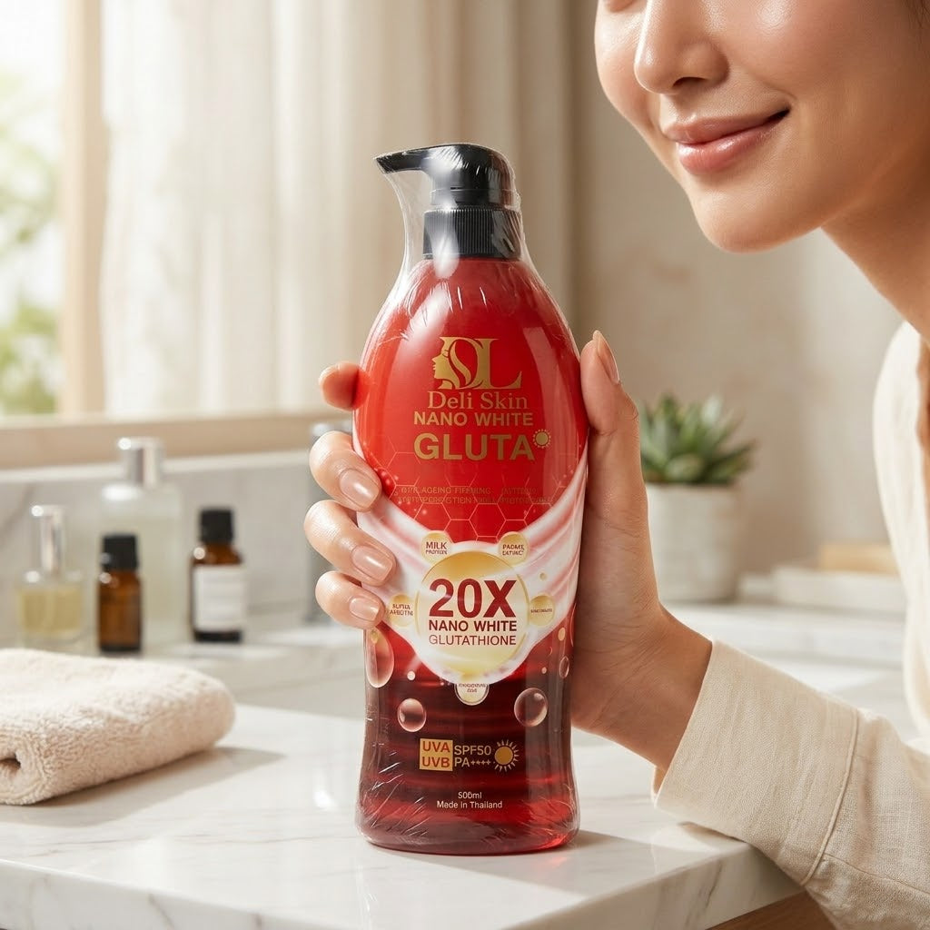 Deli Skin Nano White Gluta Body Lotion SPF50 PA+++ (500ml) – Sige Mart UAE