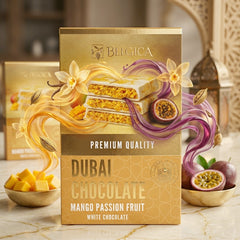 Belgica Premium Dubai White Chocolate – Mango Passion Fruit Filling (50g)