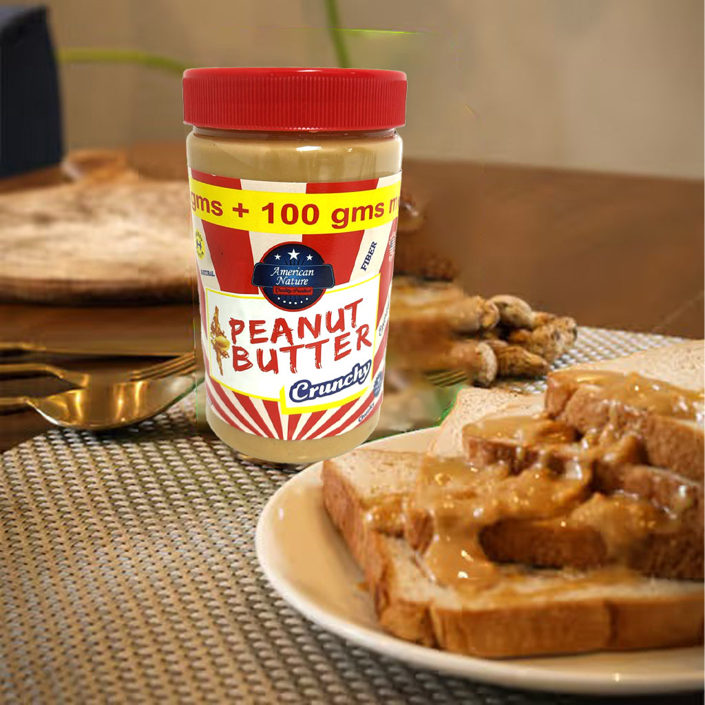 American Nature Crunchy Peanut Butter – 800g (700g + 100g Extra)
