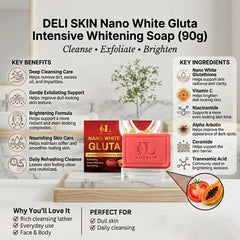 Deli Skin Nano White Gluta Intensive Whitening Soap (90g)