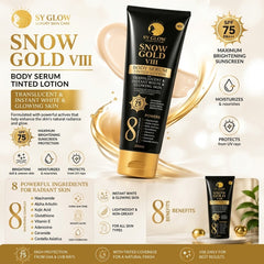 SY Glow Snow Gold VIII Body Serum & Tinted Lotion SPF 75 PA+++ – 250ml