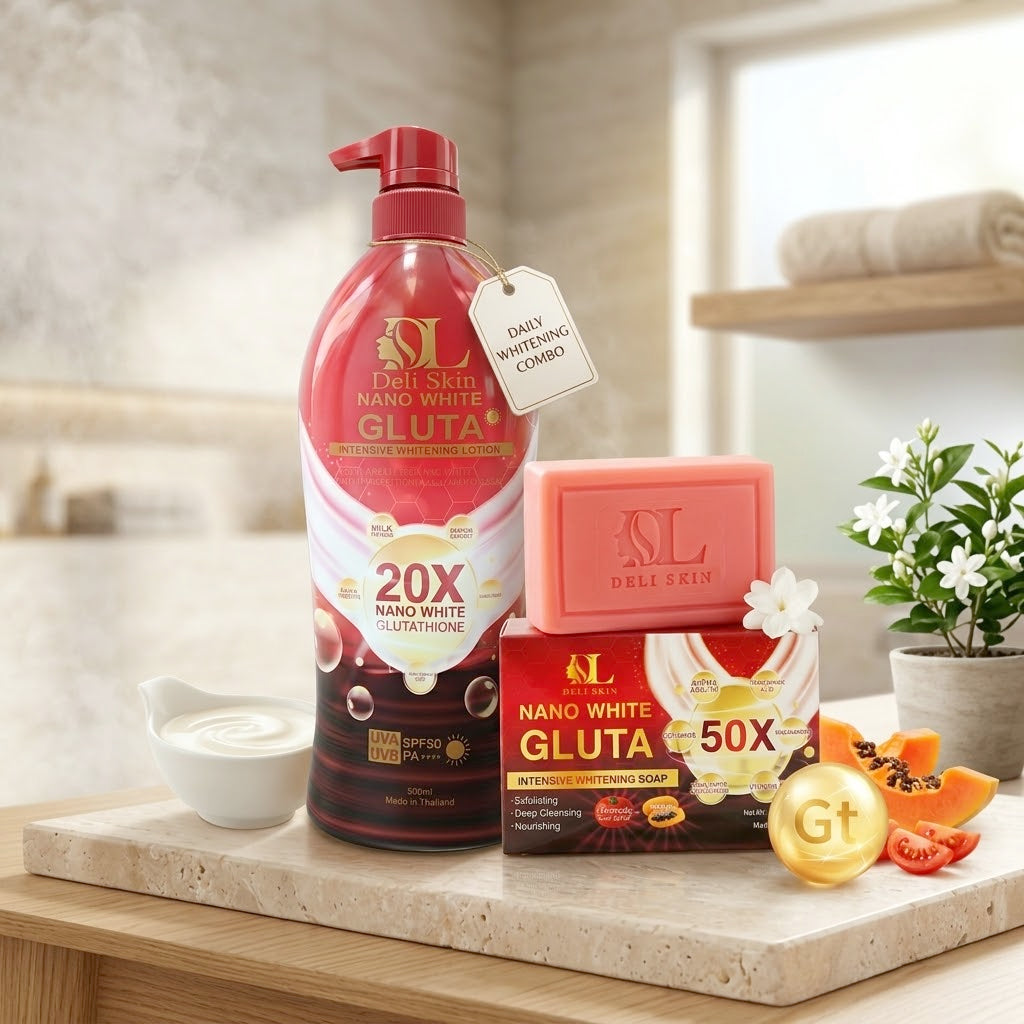 Deli Skin Nano White Gluta Glow Combo