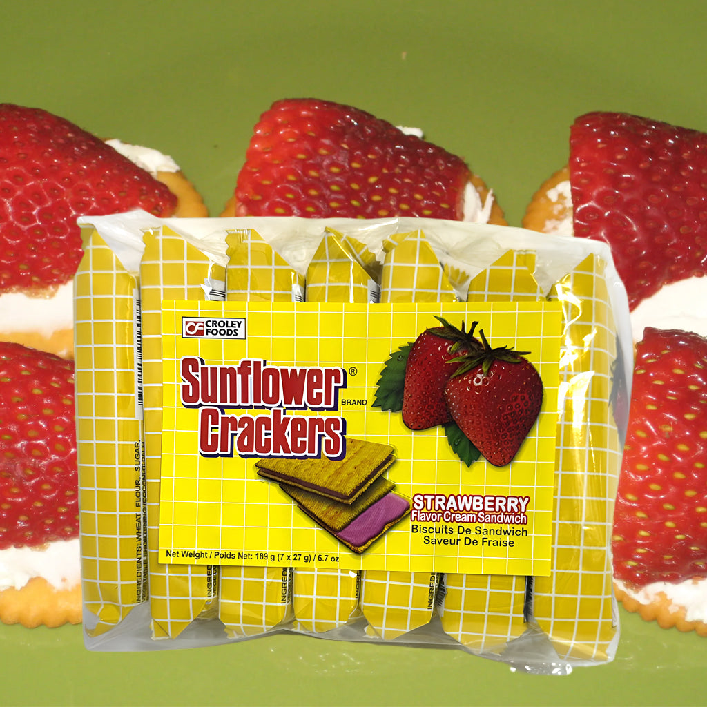 Croley Foods Sunflower Crackers Strawberry Flavoured (27g x 7 Packs) – 189g