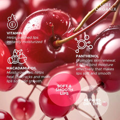 Luxe Organix Panthenol Therapy 24H Lip Serum - Cherry Glaze (10g)
