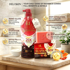 Deli Skin Nano White Gluta Glow Combo