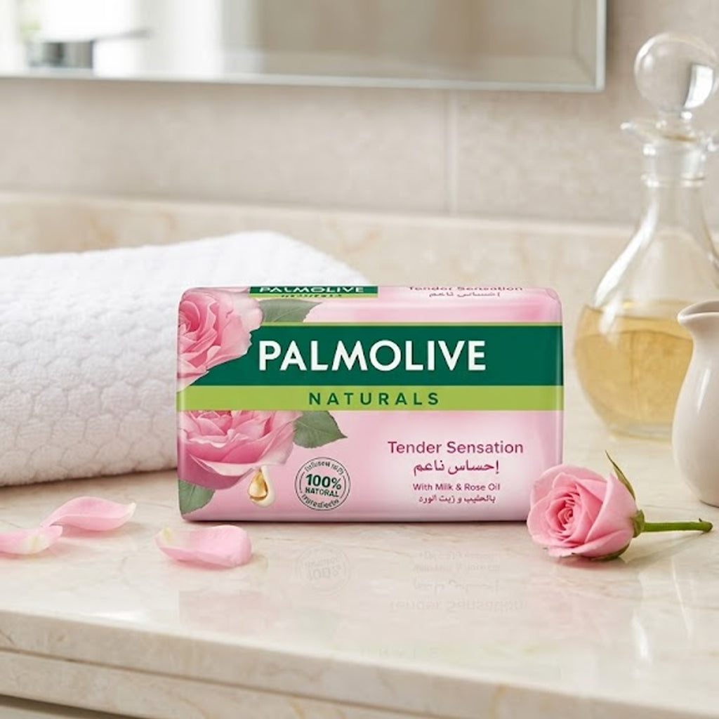 Palmolive Naturals Tender Sensation Soap – Milk & Rose Oil (170g)