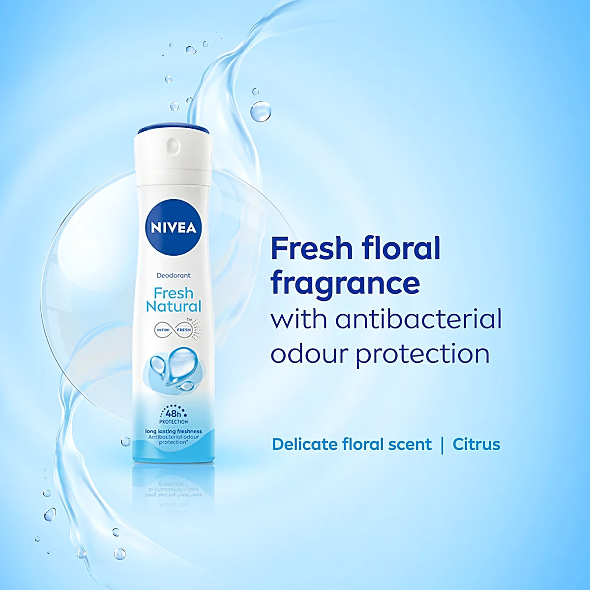 NIVEA Fresh Natural Deodorant – 48H Protection (150ml)