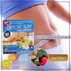 Detoxi Slim Fast Sliming & Skin Brightening High Fiber Powder Drink - 15g ×10 Sachets