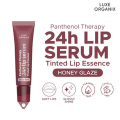 Luxe Organix Panthenol Therapy 24H Lip Serum – Honey Glaze (10g)
