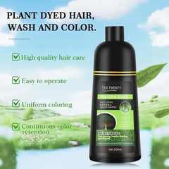 TEN TWENTY 3-in-1 Herbal Hair Dye Shampoo – Natural Black (500ml)