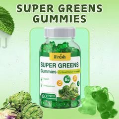 iFresh SUPER GREENS GUMMIES – Detox, Digestive Health & Immune Support (60 Gummies)