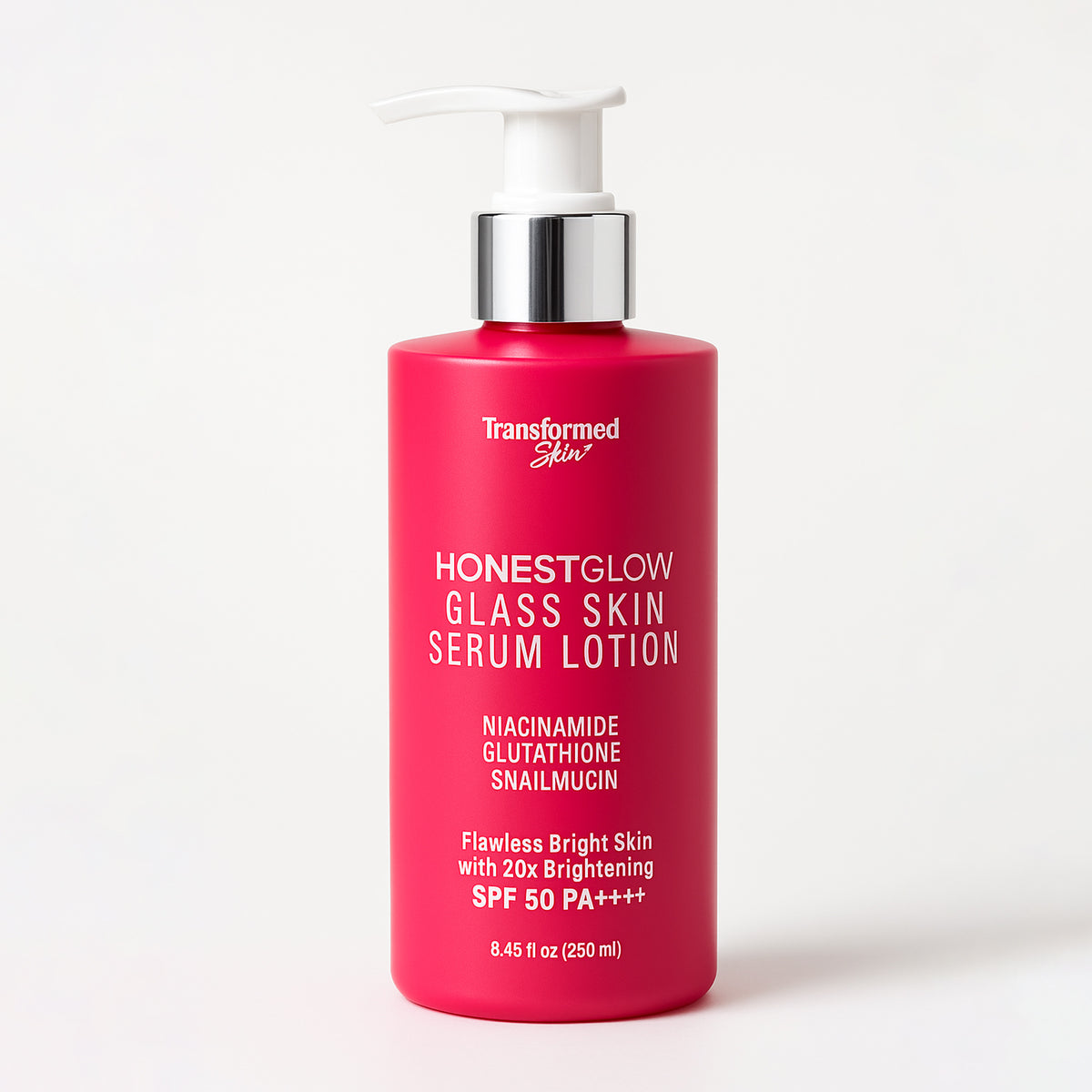 HONESTGLOW Glass Skin Serum Lotion – Niacinamide, Glutathione & Snail Mucin – SPF 50 PA+++(250ml)