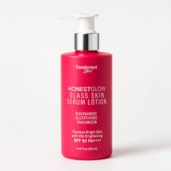 HONESTGLOW Glass Skin Serum Lotion – Niacinamide, Glutathione & Snail Mucin – SPF 50 PA+++(250ml)