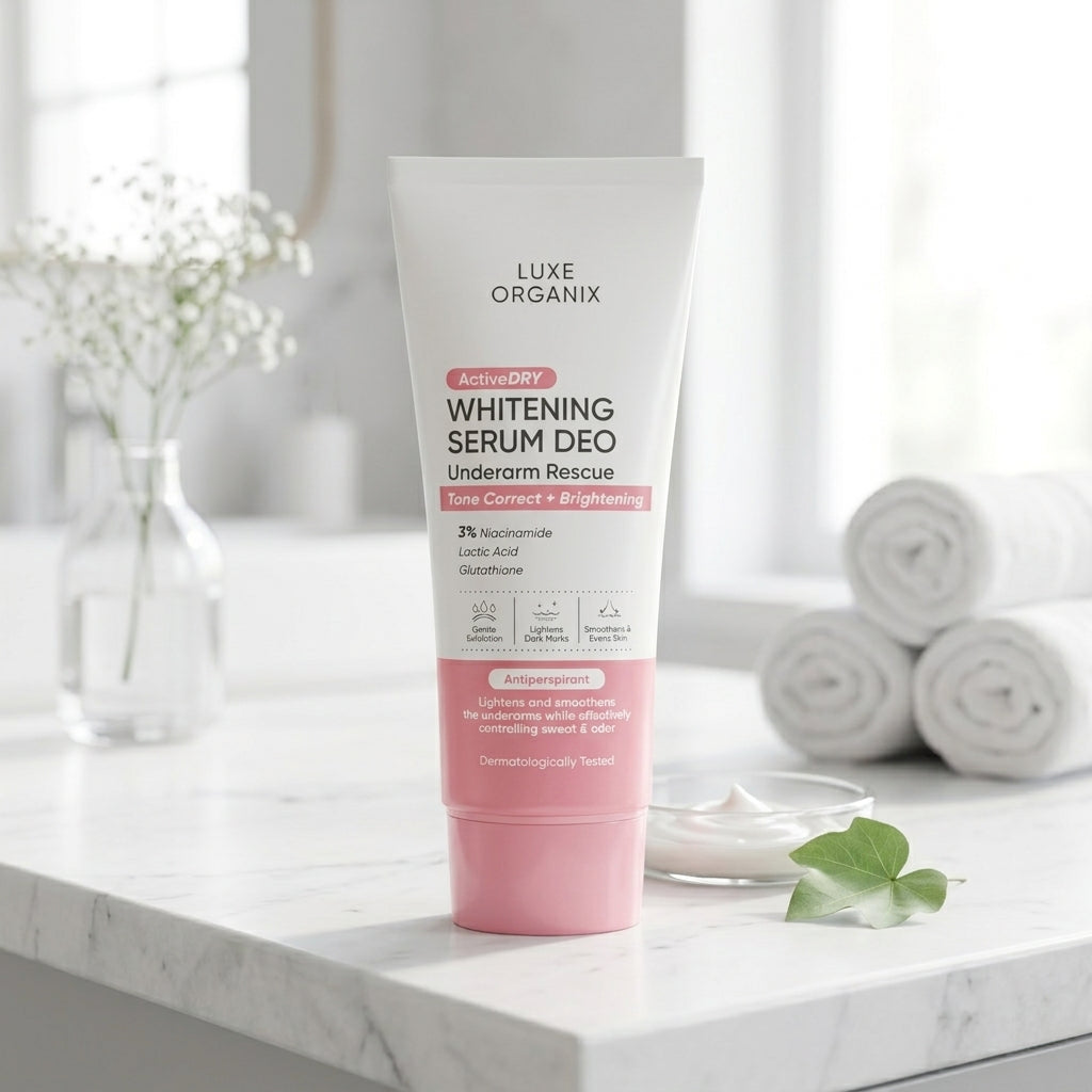 Luxe Organix Active DRY Whitening Serum Deo Underarm Rescue (Brightening) – 50g