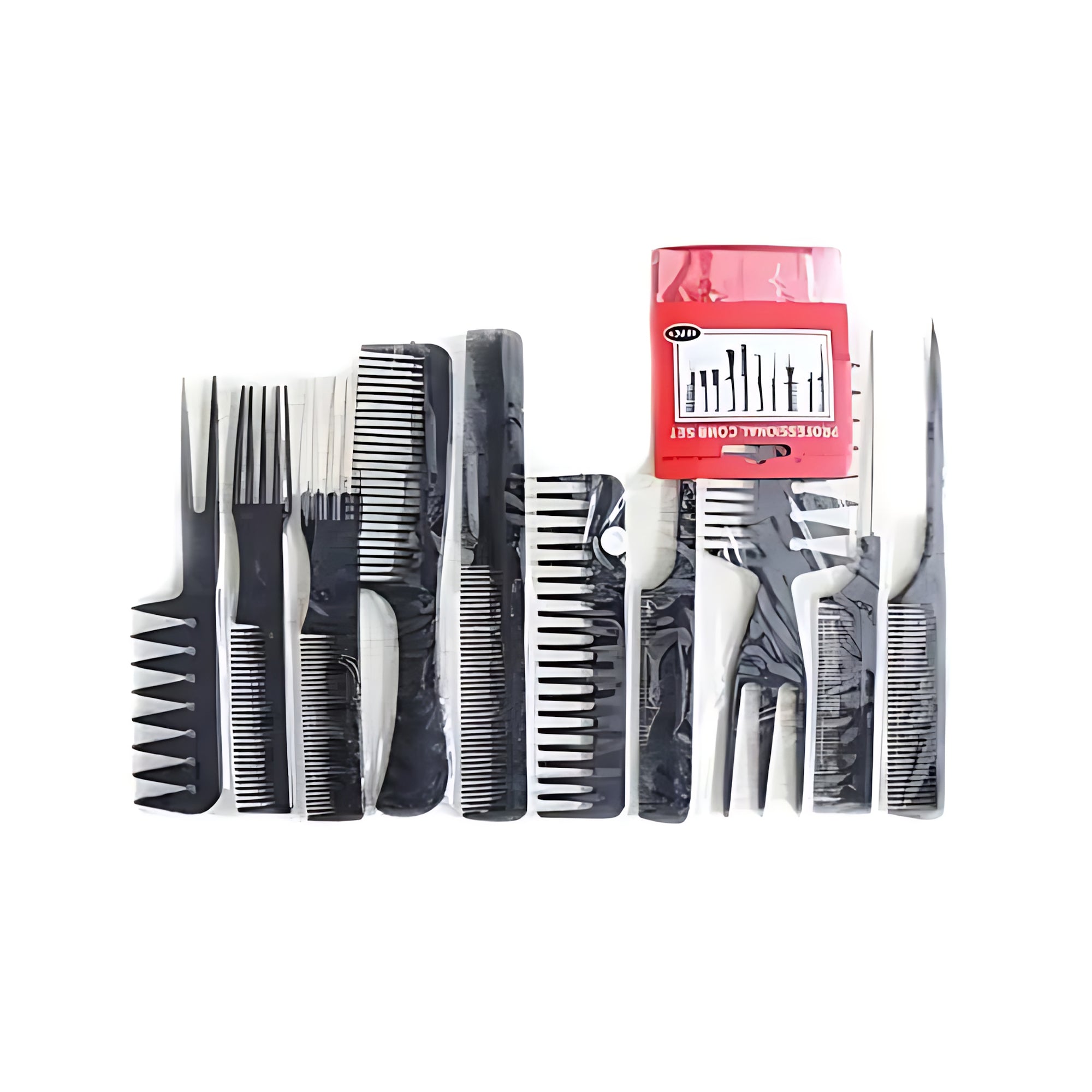 URBANMAC 10 Pc Professional Comb Kit – Durable & Versatile Hair Styling Set