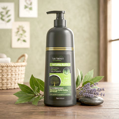 TEN TWENTY 3-in-1 Herbal Hair Dye Shampoo – Natural Black (500ml)