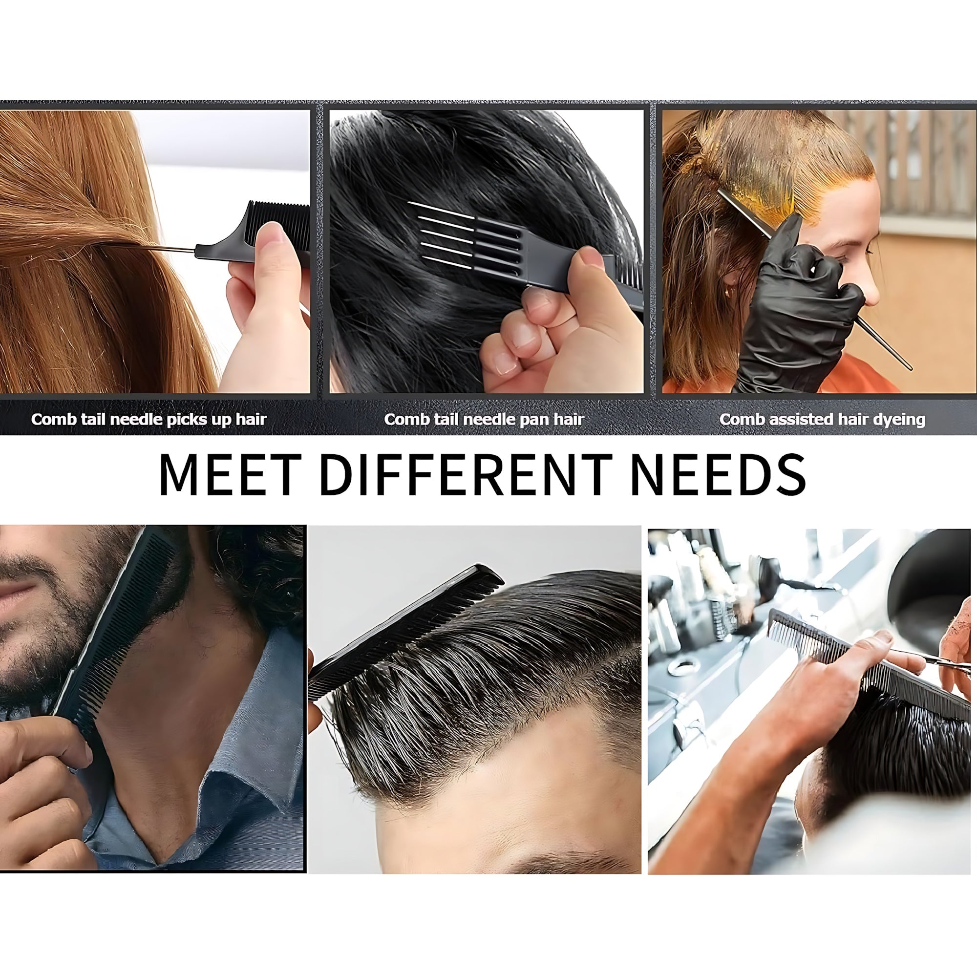 URBANMAC 10 Pc Professional Comb Kit – Durable & Versatile Hair Styling Set