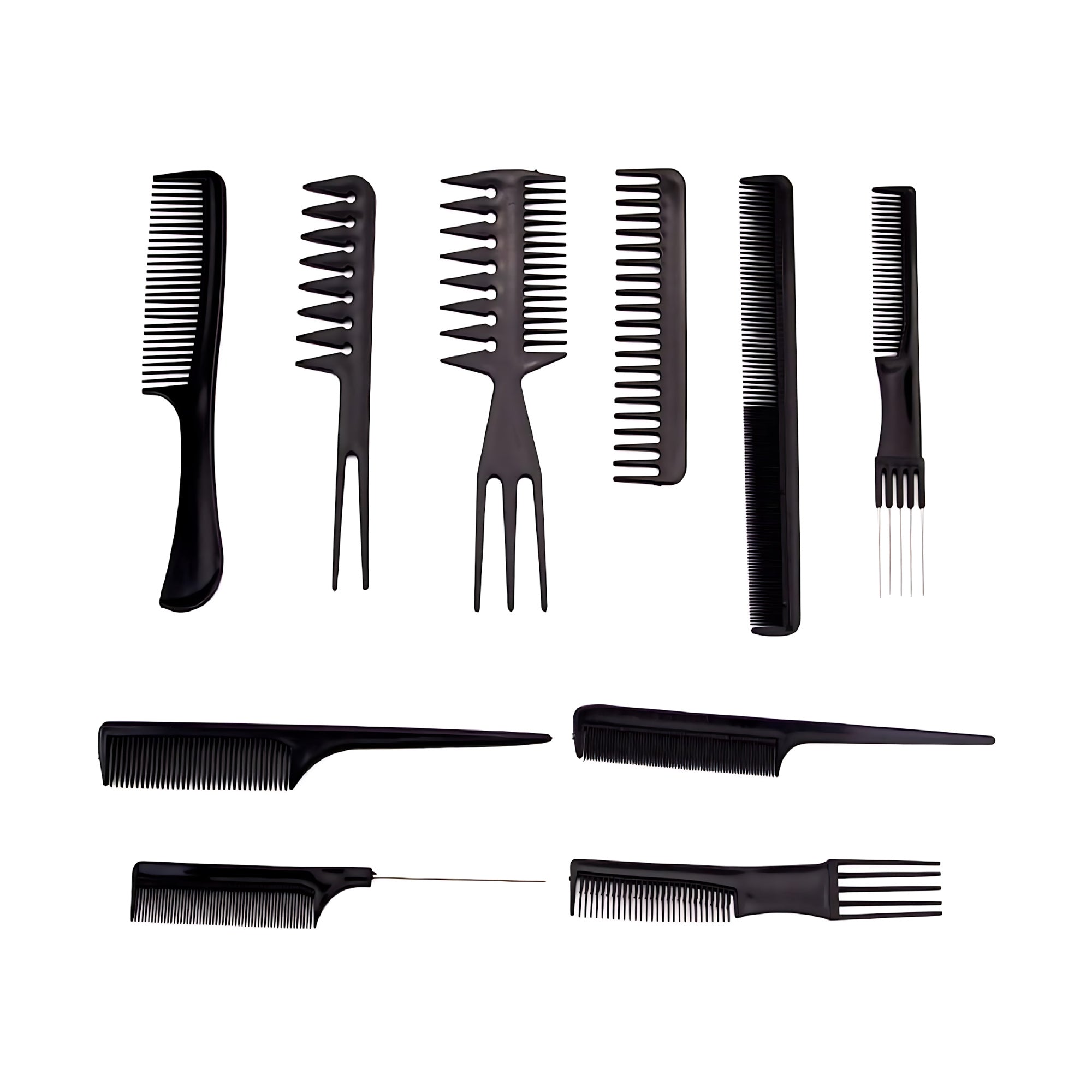 URBANMAC 10 Pc Professional Comb Kit – Durable & Versatile Hair Styling Set