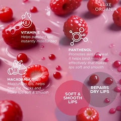 Luxe Organix Panthenol Therapy 24H Lip Serum - Berry Glaze (10g)