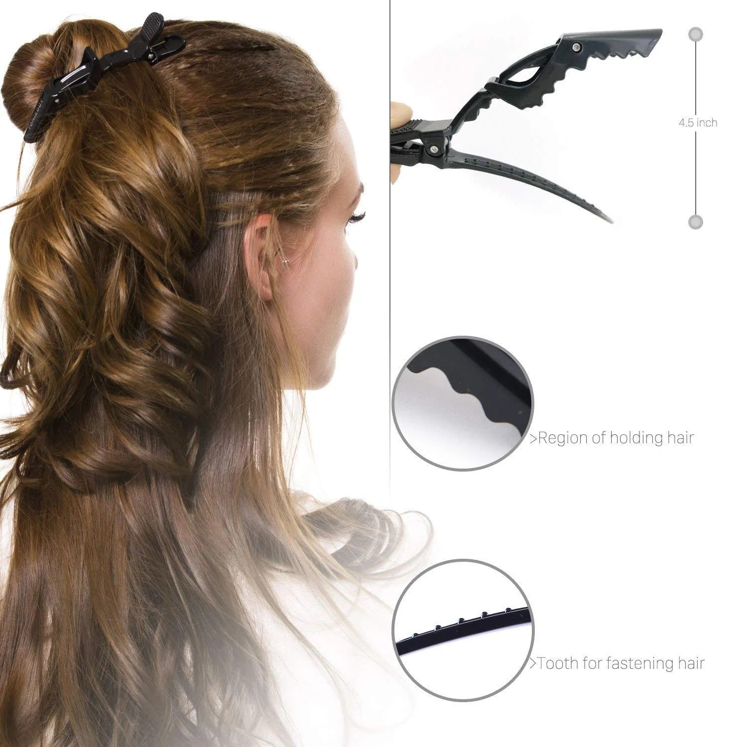 Hair Sectioning Salon Plastic Alligator Hair Clips – Professional Styling Tools