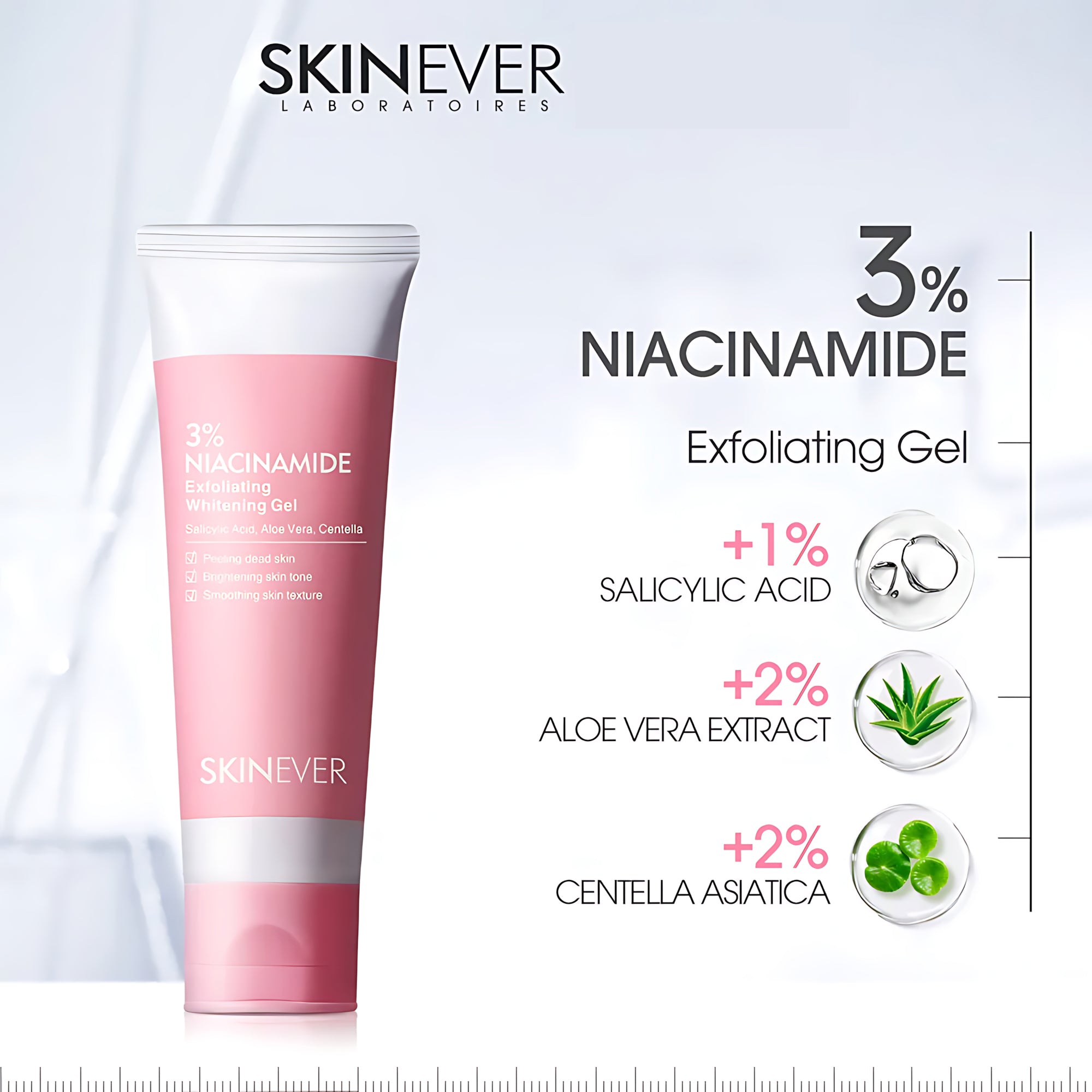 SKINEVER 3% Niacinamide Exfoliating Whitening Gel – 55ml