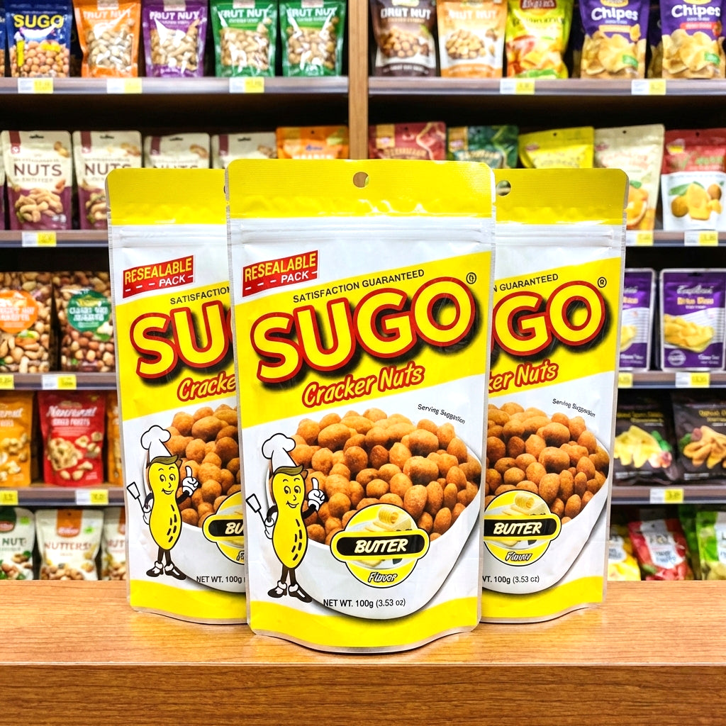 Sugo Cracker Nuts Butter Flavor – 100g (3pcs Combo)