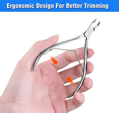 DX Nails Professional Cuticle Nipper – Pre-Sharpened Stainless Steel