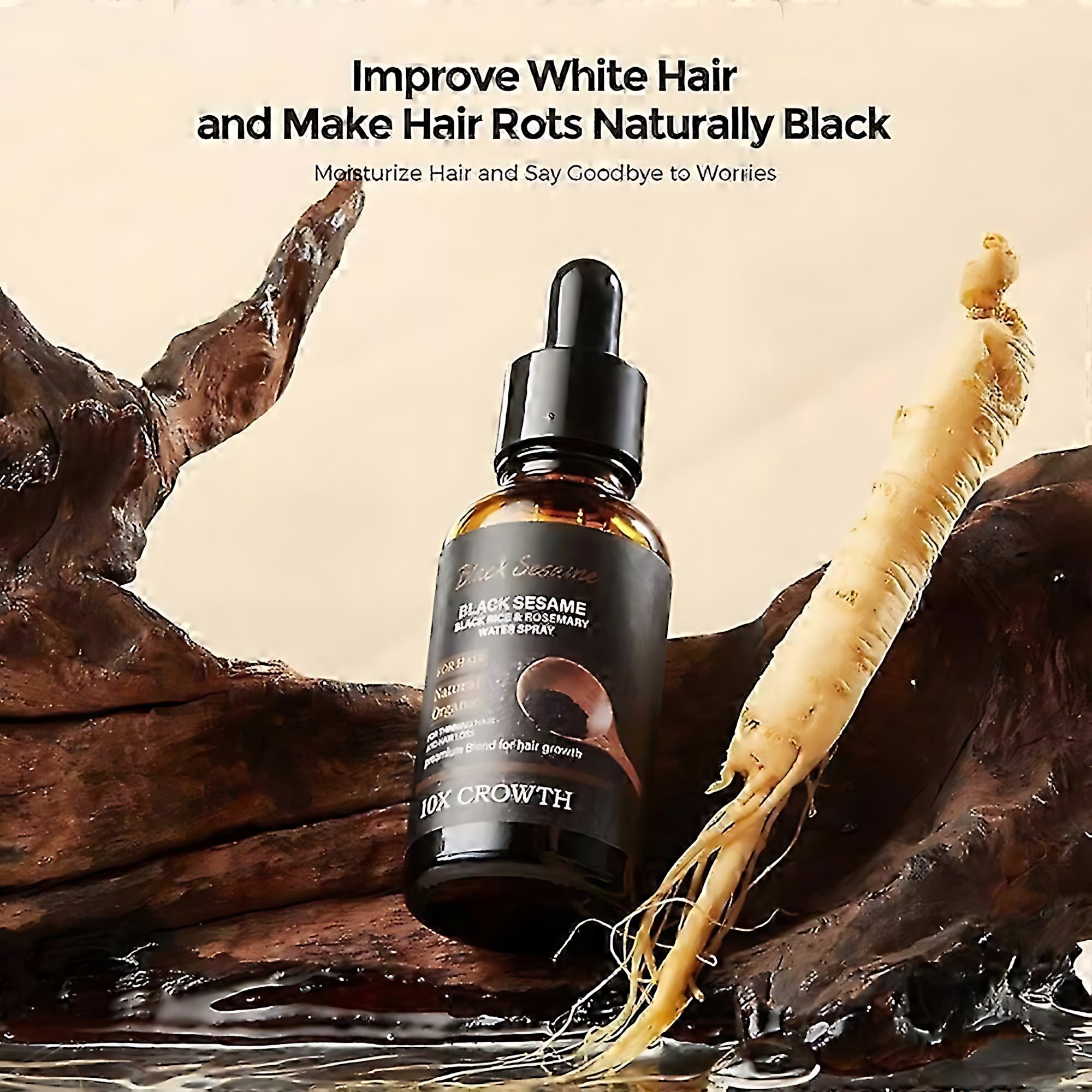 Black Sesame, Black Rice & Rosemary Water Hair Spray – 30ml