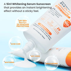 Luxe Organix 5-in-1 UV Pro Whitening Serum Sunscreen SPF 100 PA+++ - 40ml