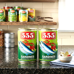 555 Sardines In Tomato Sauce 155g (Combo)