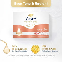 Dove Radiant + Care Serum Bar Niacinamide + Vitamin C & E – 90g