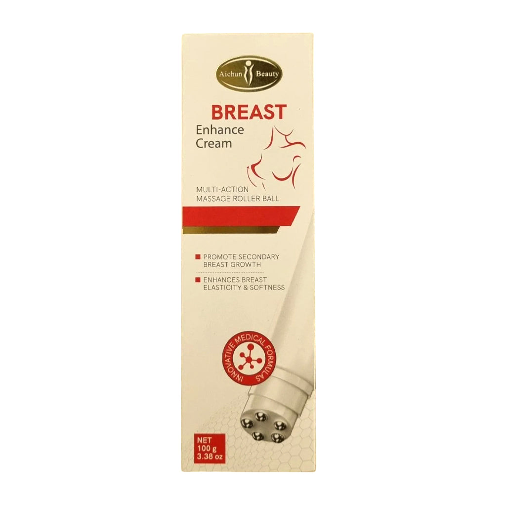 Aichun Beauty Breast Enhancement Cream with Multi-Action Massage Roller Ball – 100g