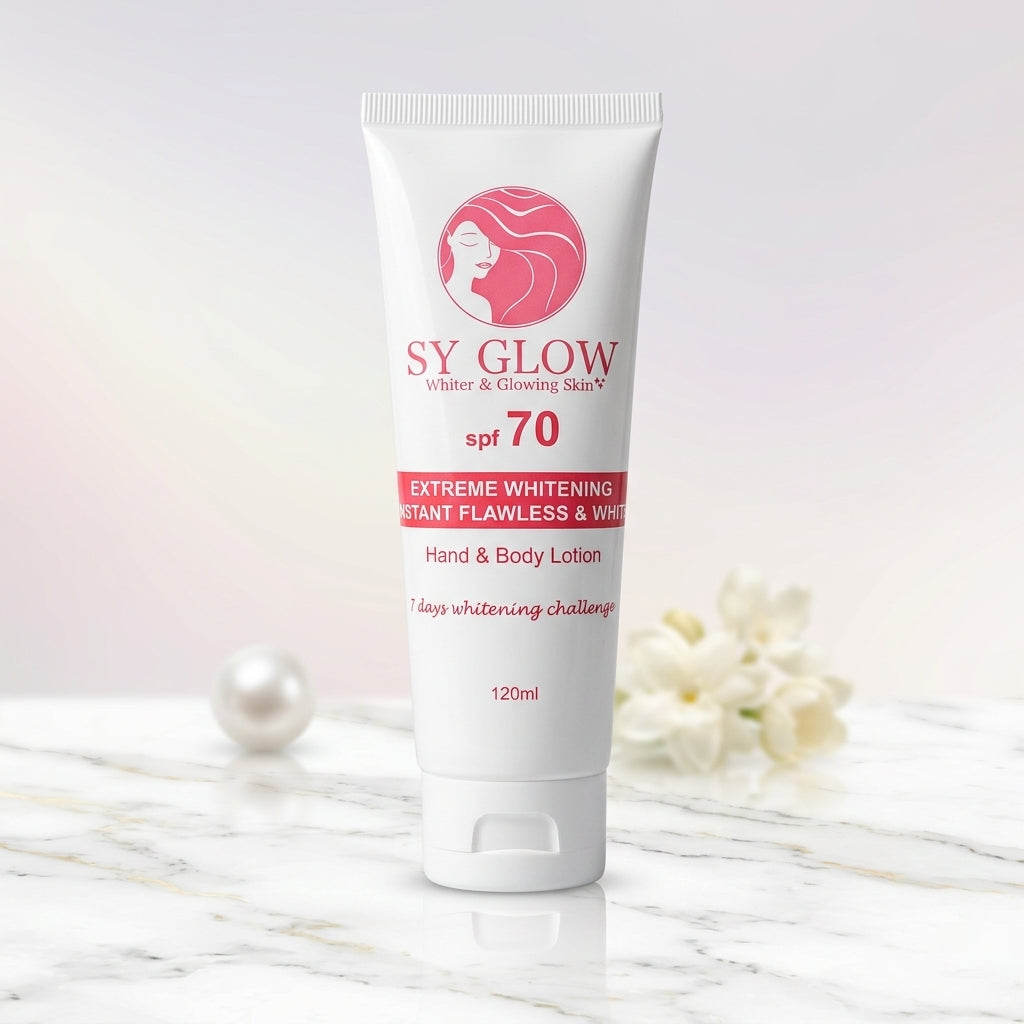 SY Glow Extreme Whitening Hand & Body Lotion SPF 70 – 120ml