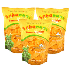 Sabanana Banana Chips – Roasted Garlic Flavor 100g (3 Pcs Combo)
