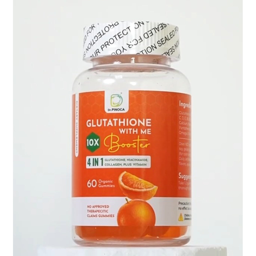 Dr. Pinoca Glutathione With Me 10X Booster  - 60 Organic Gummies