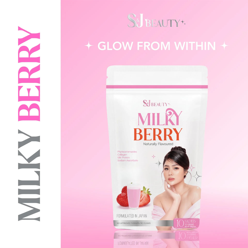 S&J Beauty Milky Berry – 15g x 10 Sachets (150g Total)