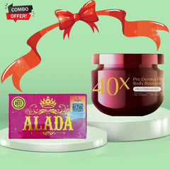 Jennie Moon 40x Pro Derma Plus Body Booster – 250g & Alada Instant Whitening Soap – 160g Combo Pack