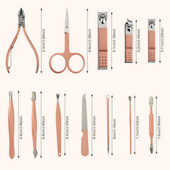 Manicure Pedicure 12 Pcs Set – Salon Quality