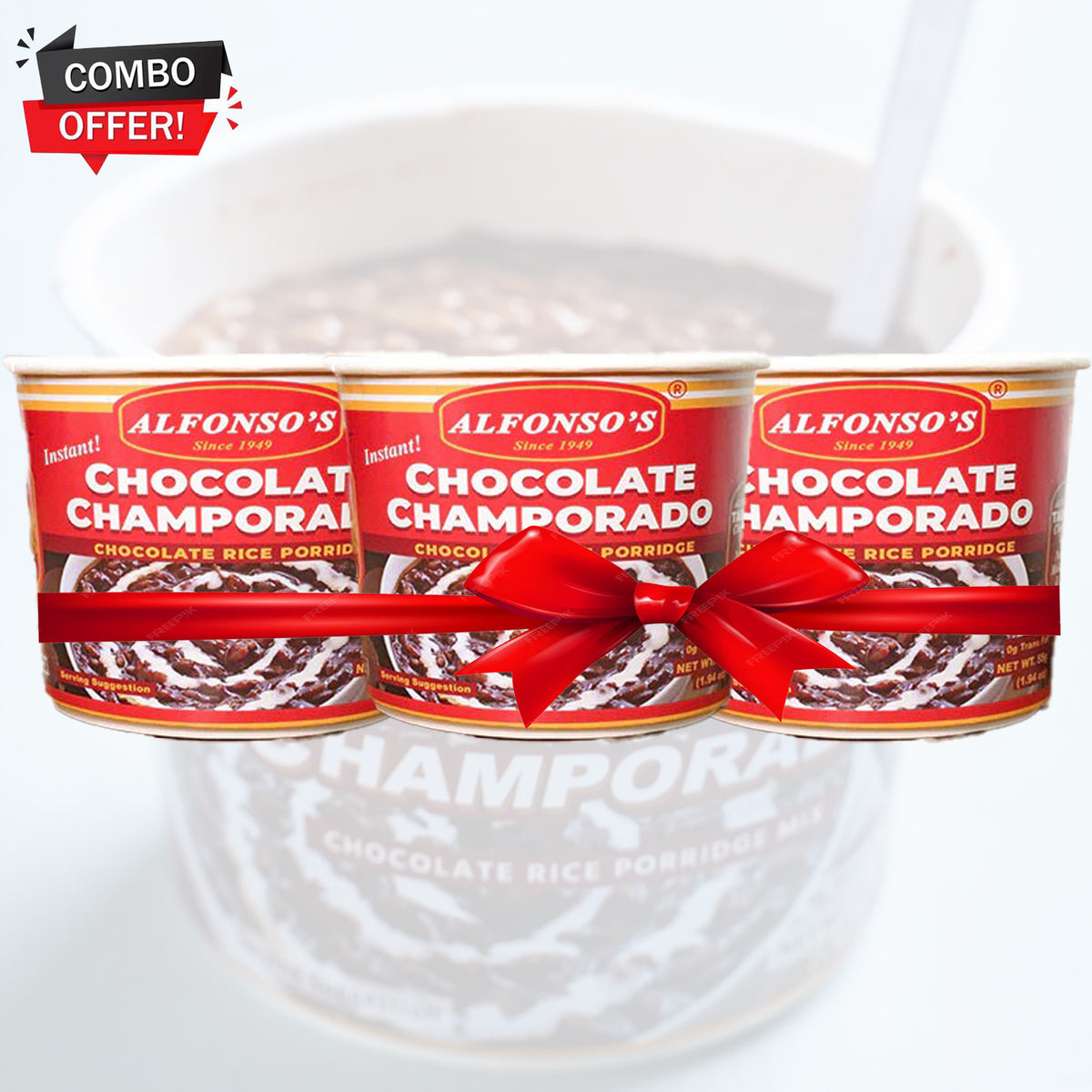 Alfonso's Chocolate Champorado 55g × 3 (Combo Pack)