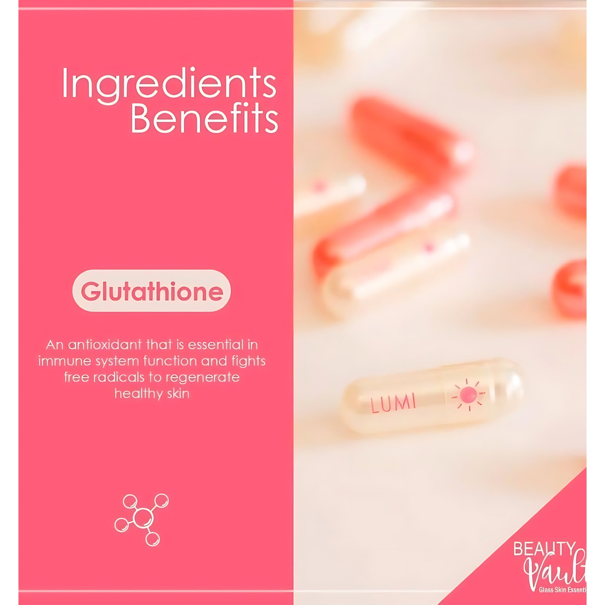 Beauty Vault Lumi 24H Glutathione Capsules 60 Caps