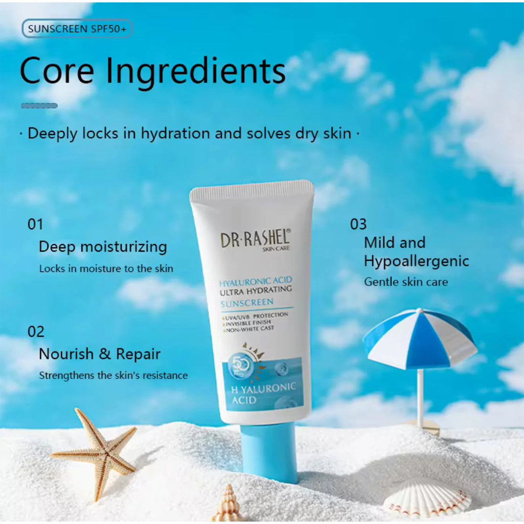 Dr. Rashel Hyaluronic Acid Ultra Hydrating Sunscreen SPF 50+ PA++++ - 50g